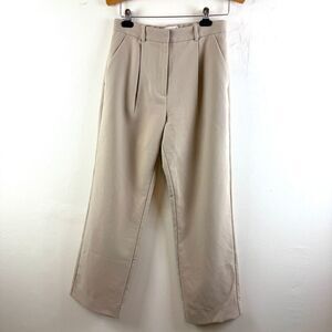Abercrombie & Fitch Sloane Low Rise Tailored Linen-Blend Pant Beige Size 27/ 4S